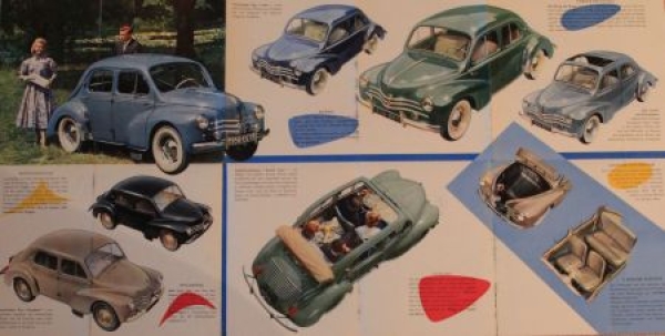 Renault 4 CV Modelprogram 1956 Carbrochure (2534)